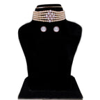 J Pearls Jaahnavi 5 Lines Round Pearl Choker - Real Pearl Jewelry | Grab2Buy