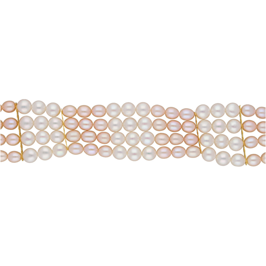 J Pearls Jabala 4 Lines Pearl Choker - Real Pearl Jewelry | Grab2Buy