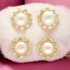 J Pearls Caralin Pearl Earrings Pack 2 | Grab2Buy
