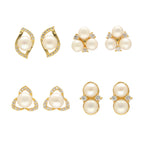 J Pearls Tanay Pearl Earrings Pack 4 | Grab2Buy