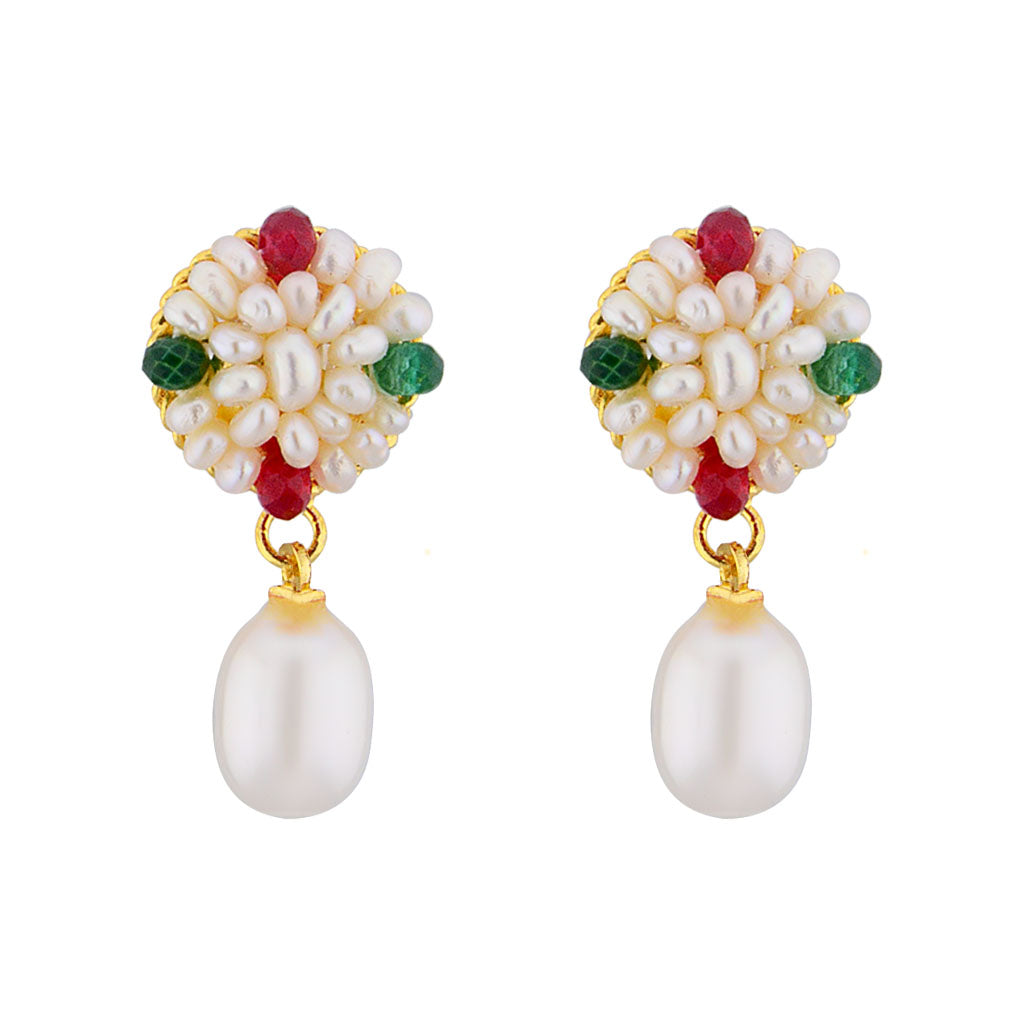 J Pearls Graceful Drop Pearl Earrings - Real Pearl Jewelry | Grab2Buy