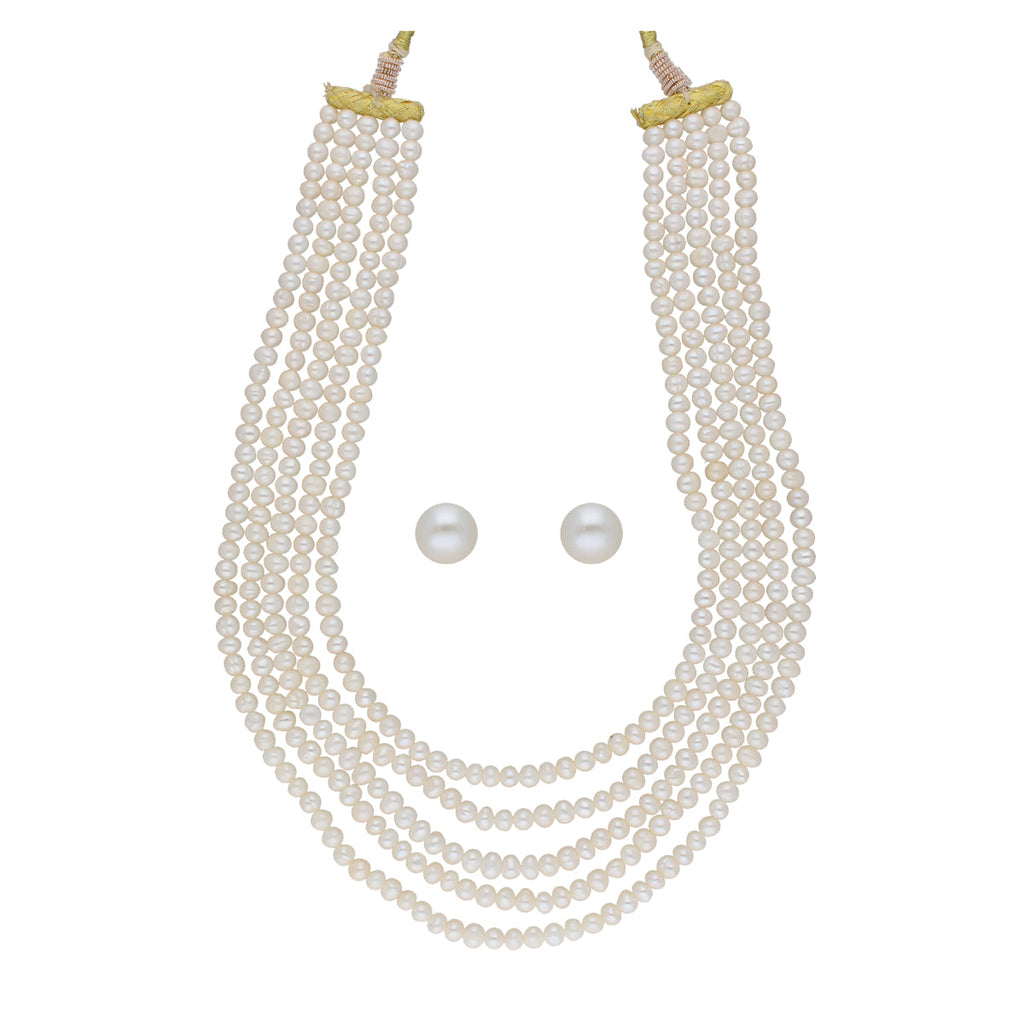 J Pearls Zara 5 Lines Pearl Necklaces - Real Pearl Jewelry | Grab2Buy