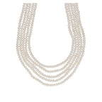 J Pearls Zara 5 Lines Pearl Necklaces - Real Pearl Jewelry | Grab2Buy
