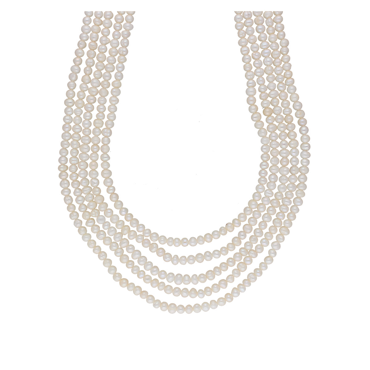 J Pearls Zara 5 Lines Pearl Necklaces - Real Pearl Jewelry | Grab2Buy