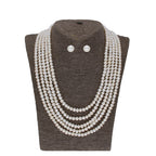 J Pearls Zara 5 Lines Pearl Necklaces - Real Pearl Jewelry | Grab2Buy