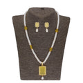 J Pearls Daksina 1 Line Square Pearl Set - Real Pearl Jewelry | Grab2Buy