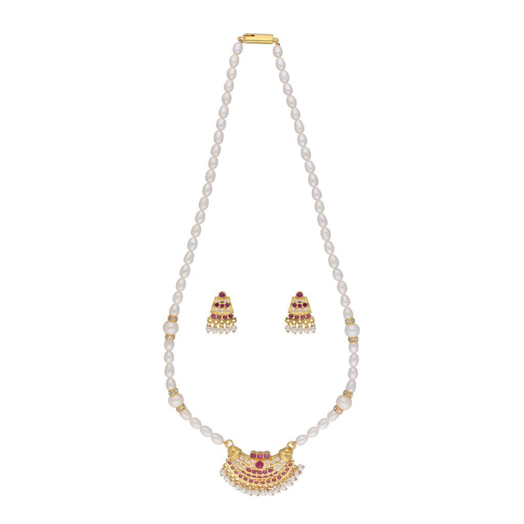 J Pearls Heena 1 Line Round Pearl Necklaces - Real Pearl Jewelry | Grab2Buy