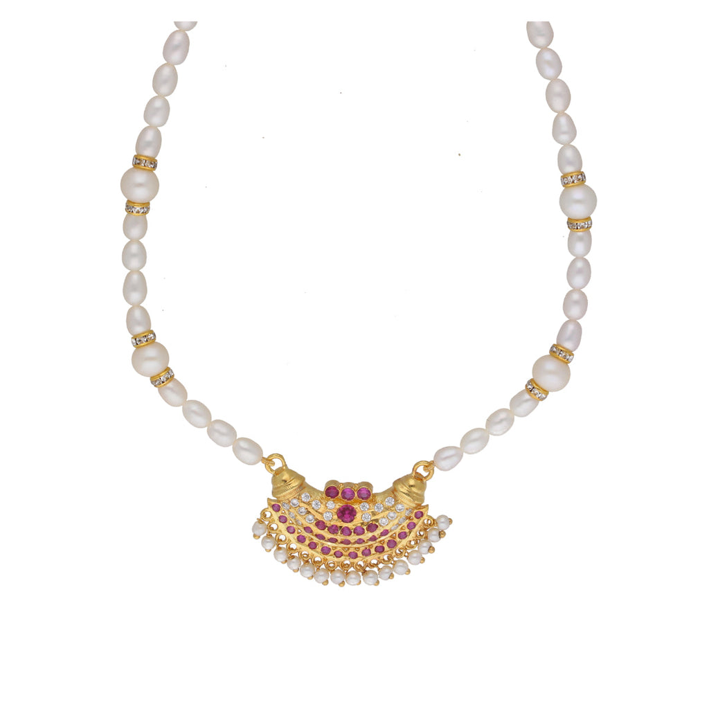 J Pearls Heena 1 Line Round Pearl Necklaces - Real Pearl Jewelry | Grab2Buy