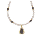 J Pearls Riya 1 Line Oval Pearl Set - Real Pearl Jewelry | Grab2Buy
