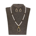 J Pearls Riya 1 Line Oval Pearl Set - Real Pearl Jewelry | Grab2Buy