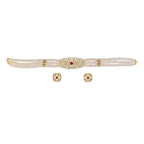 J Pearls Kyra 3 Lines Round Choker Set - Real Pearl Jewelry | Grab2Buy