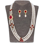 J Pearls Stunning 3 String Necklace Set - Real Pearl Jewelry | Grab2Buy