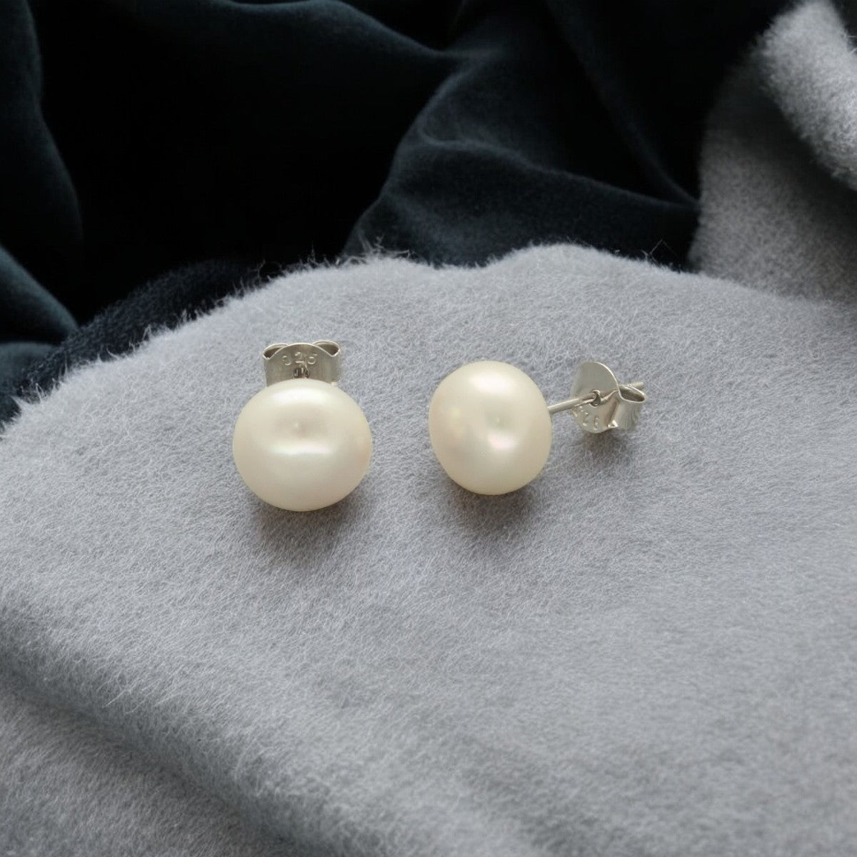 J Pearls Lavish 925 Sterling Silver Stud Earrings | Grab2Buy