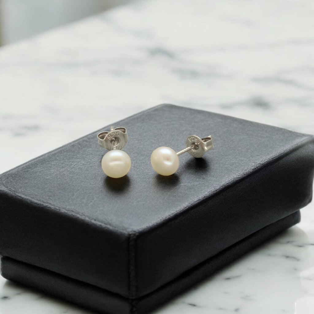 J Pearls Luxe 925 Silver Stud Earrings | Grab2Buy