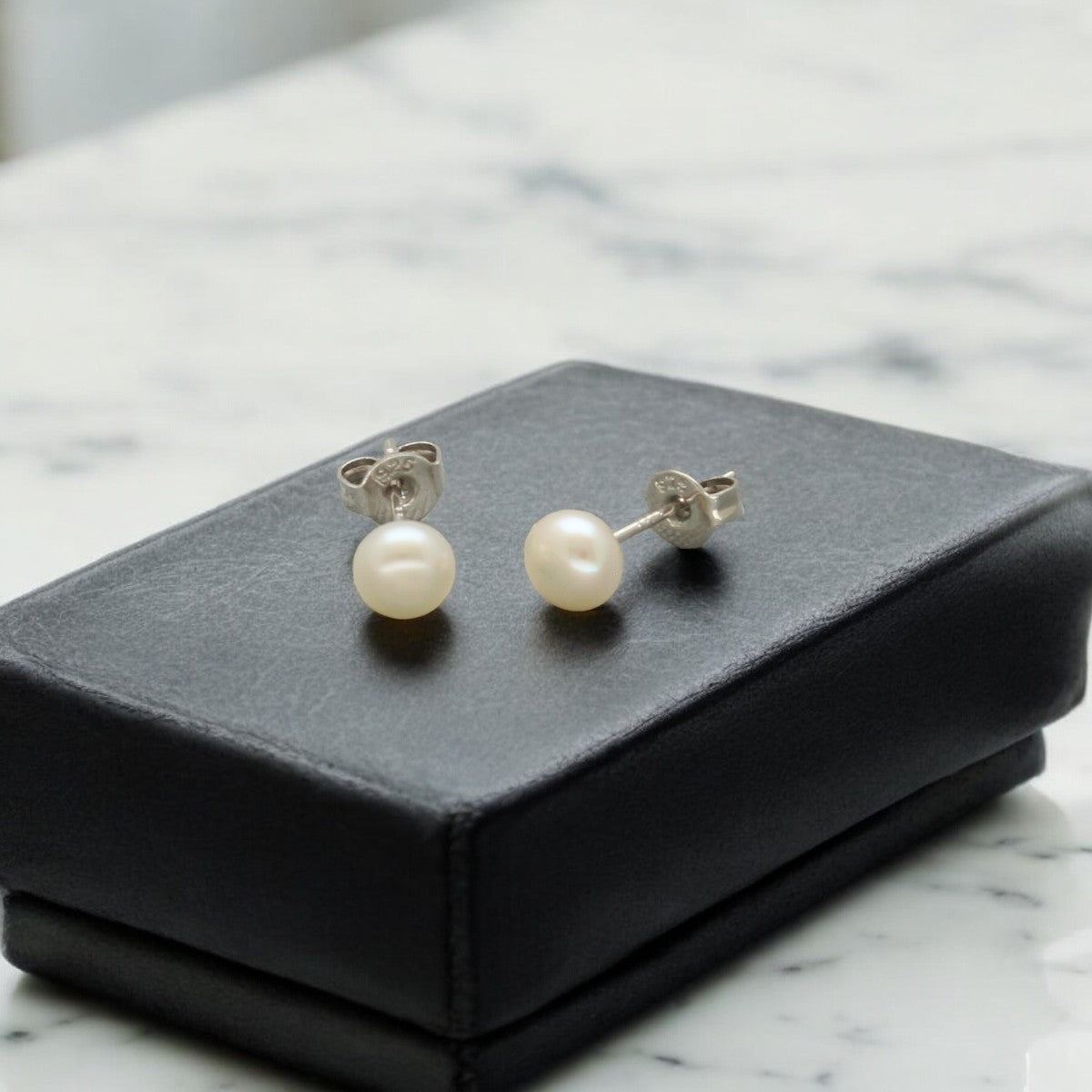 J Pearls Luxe 925 Silver Stud Earrings | Grab2Buy
