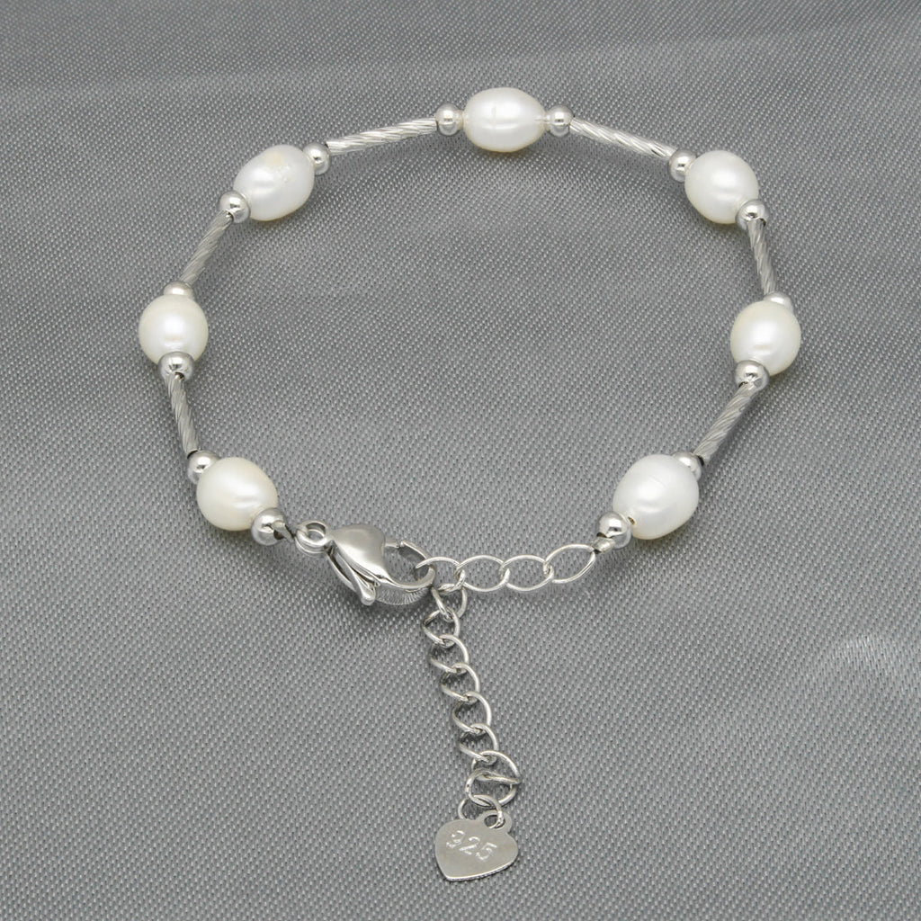 J Pearls Classic White Pearl Bracelet | Grab2Buy