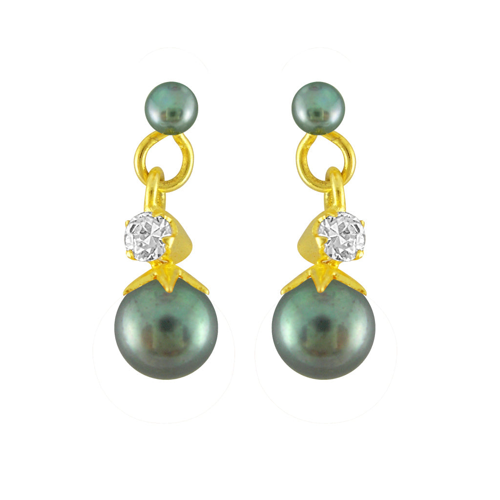 J Pearls Grey Pearl Earrings - Real Pearl Jewelry | Grab2Buy
