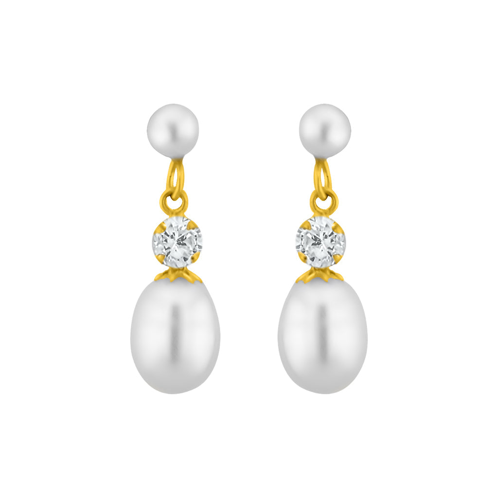 J Pearls White Pearl Hangings - Real Pearl Jewelry | Grab2Buy