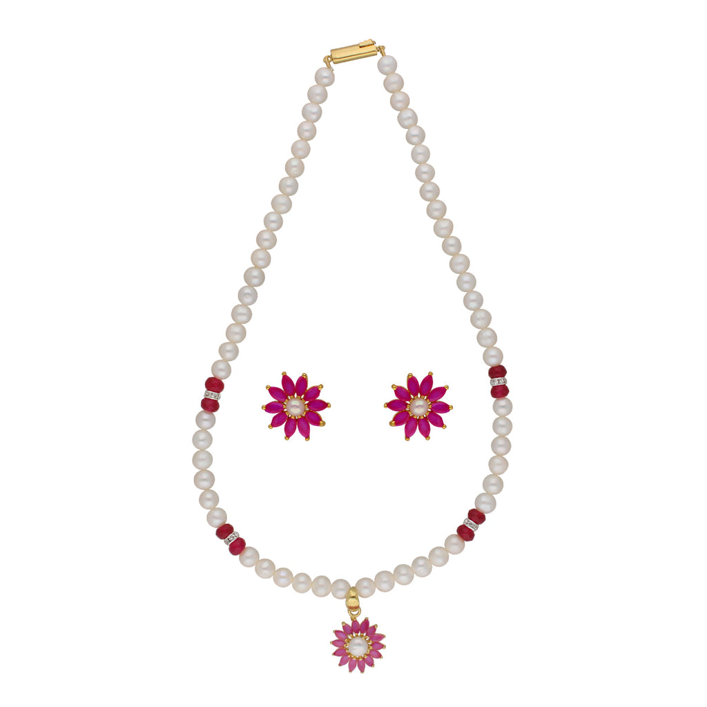 J Pearls Navishka 1 Line Pearl Sets - Real Pearl Jewelry | Grab2Buy