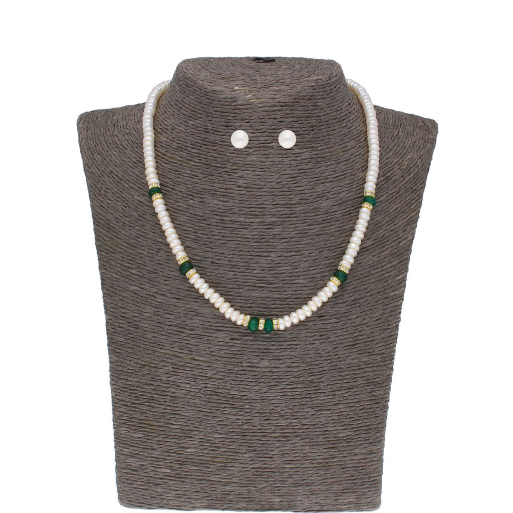 J Pearls Abharika 1 Line Pearl Set - Real Pearl Jewelry | Grab2Buy