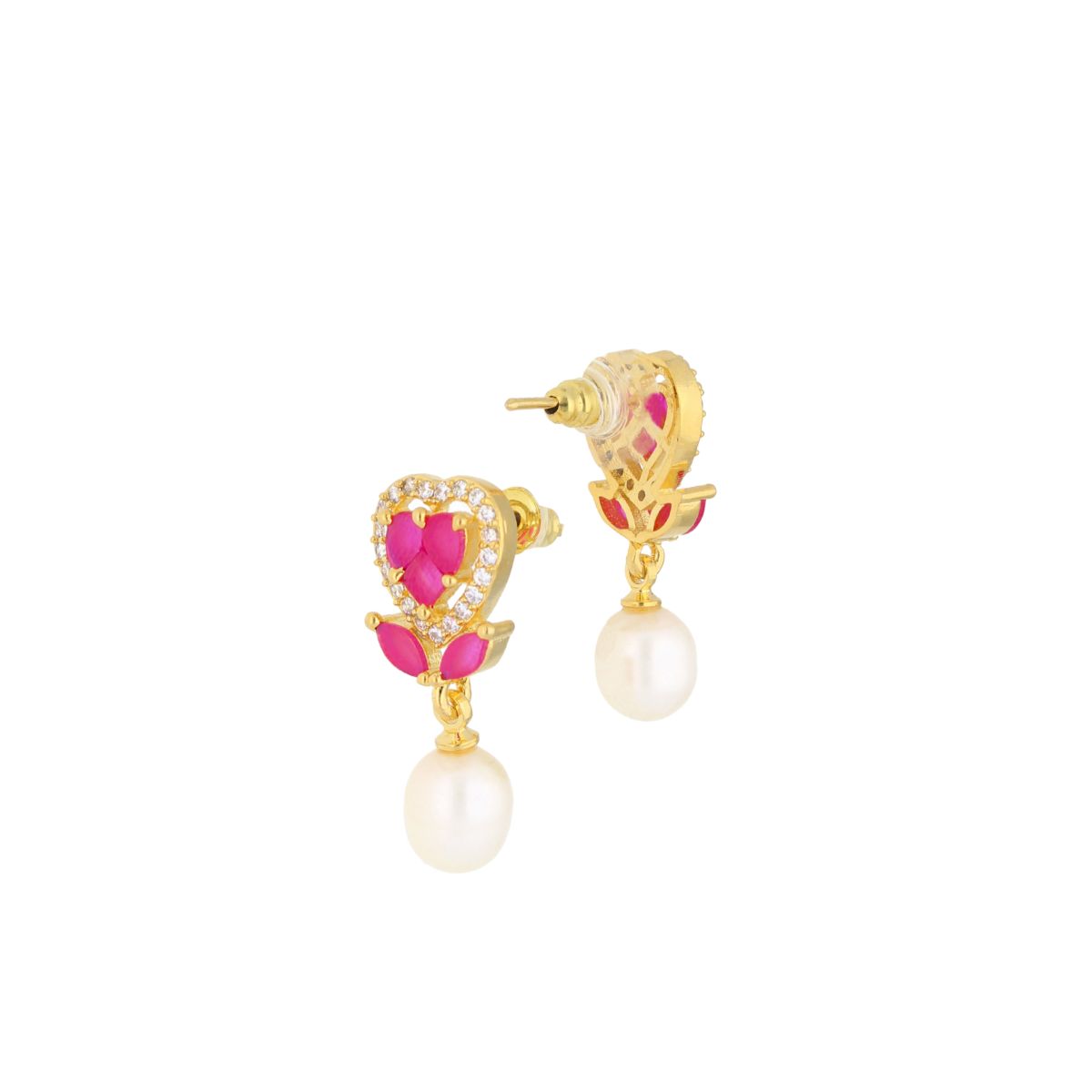 J Pearls Zigzag Pearl Earrings - Real Pearl Jewelry | Grab2Buy