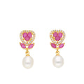 J Pearls Zigzag Pearl Earrings - Real Pearl Jewelry | Grab2Buy