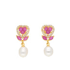 J Pearls Zigzag Pearl Earrings - Real Pearl Jewelry | Grab2Buy