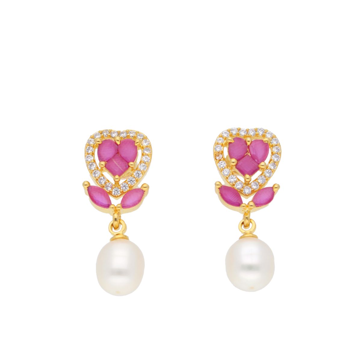 J Pearls Zigzag Pearl Earrings - Real Pearl Jewelry | Grab2Buy