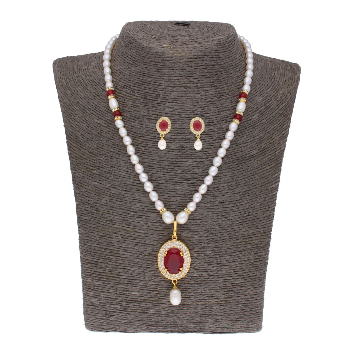 J Pearls Navishka Pearl Set - Real Pearl Jewelry | Grab2Buy