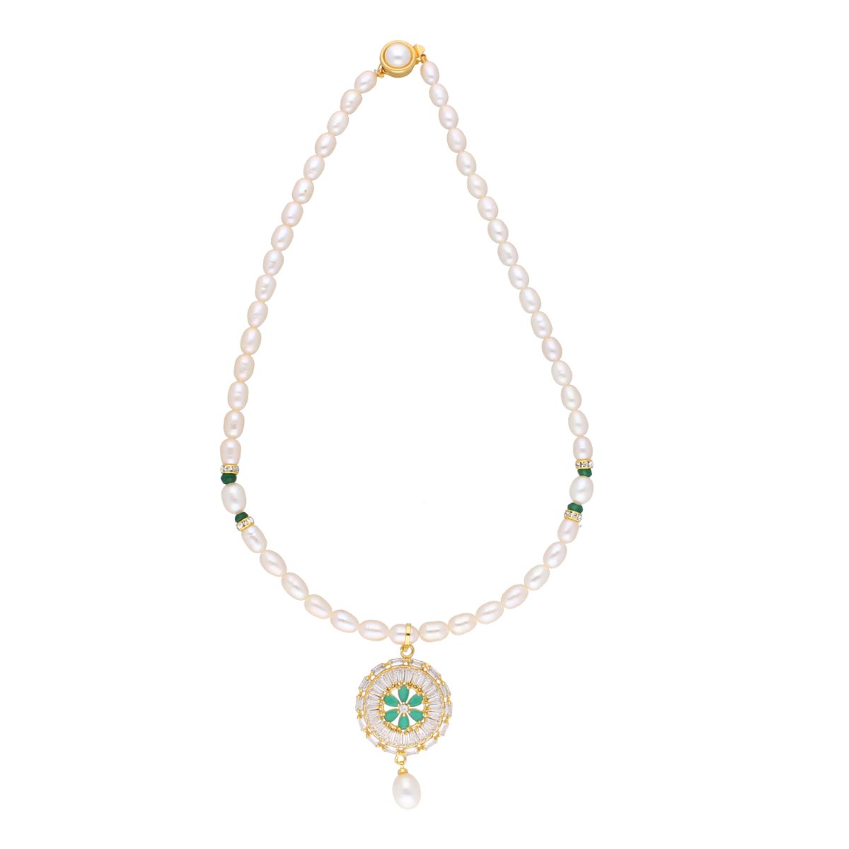 J Pearls Theertha Pearl Set - Real Pearl Jewelry | Grab2Buy