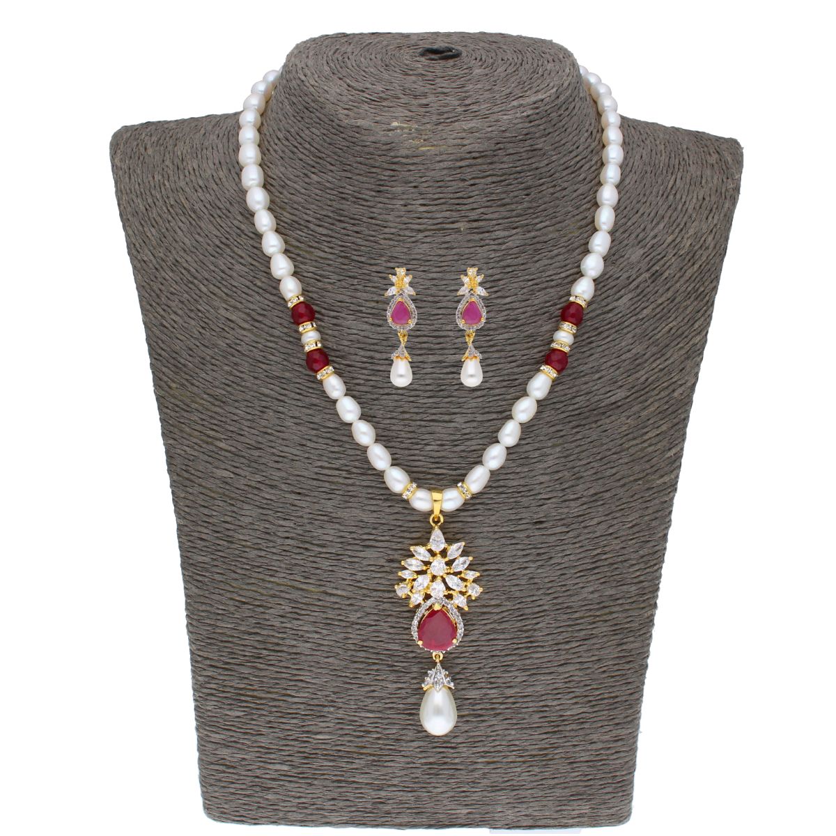 J Pearls Navishka Pearl Set - Real Pearl Jewelry | Grab2Buy
