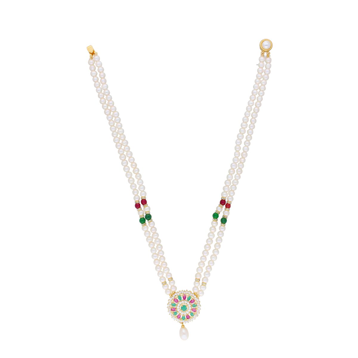 J Pearls Abeedha Pearl Set - Real Pearl Jewelry | Grab2Buy