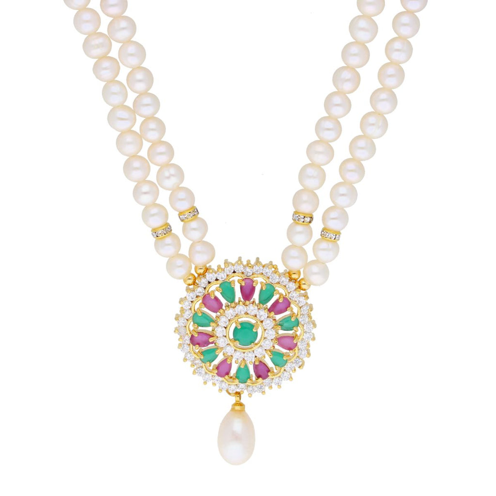 J Pearls Abeedha Pearl Set - Real Pearl Jewelry | Grab2Buy