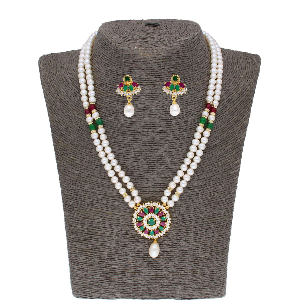 J Pearls Abeedha Pearl Set - Real Pearl Jewelry | Grab2Buy