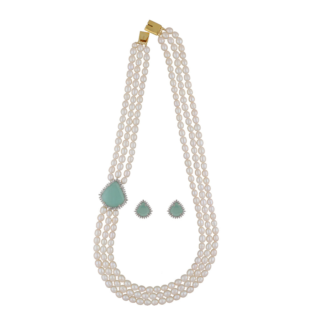 J Pearls Jabala 3 Lines Pearl Set - Real Pearl Jewelry | Grab2Buy