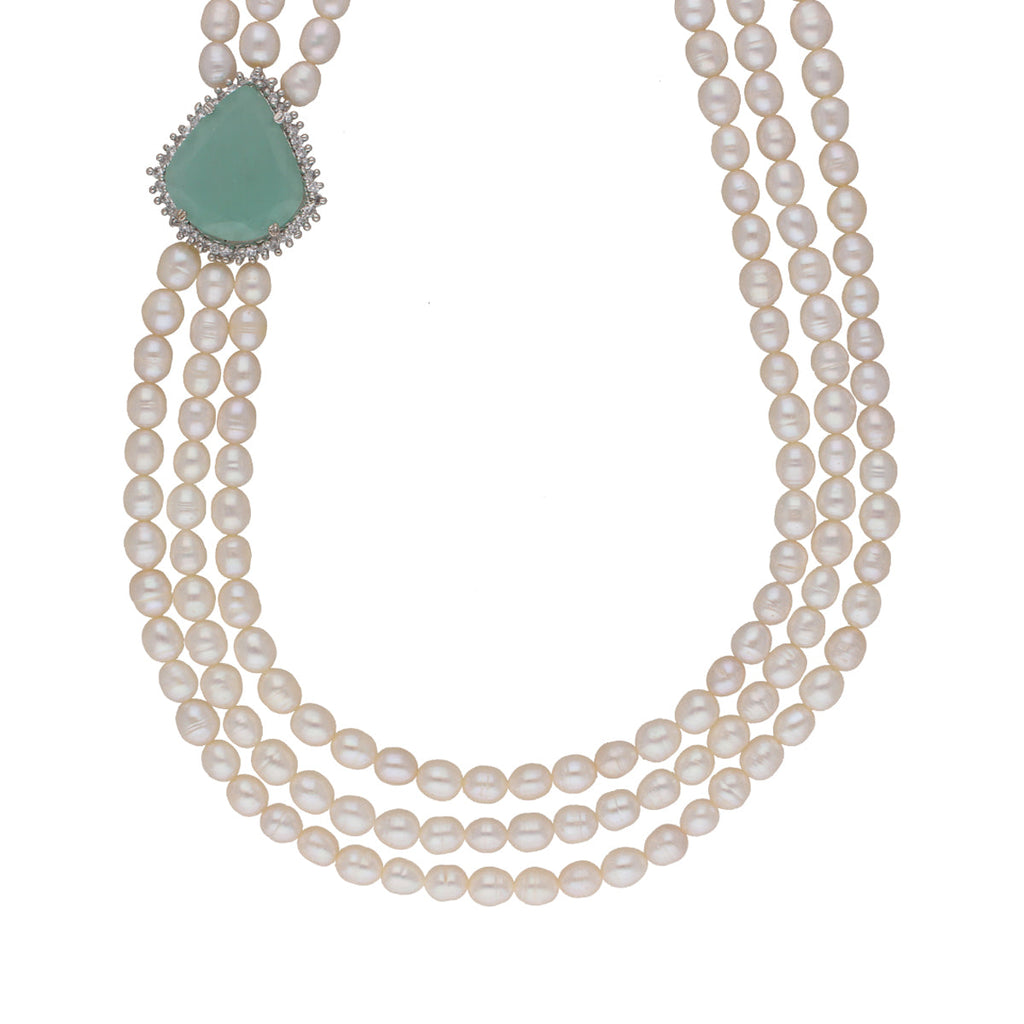 J Pearls Jabala 3 Lines Pearl Set - Real Pearl Jewelry | Grab2Buy