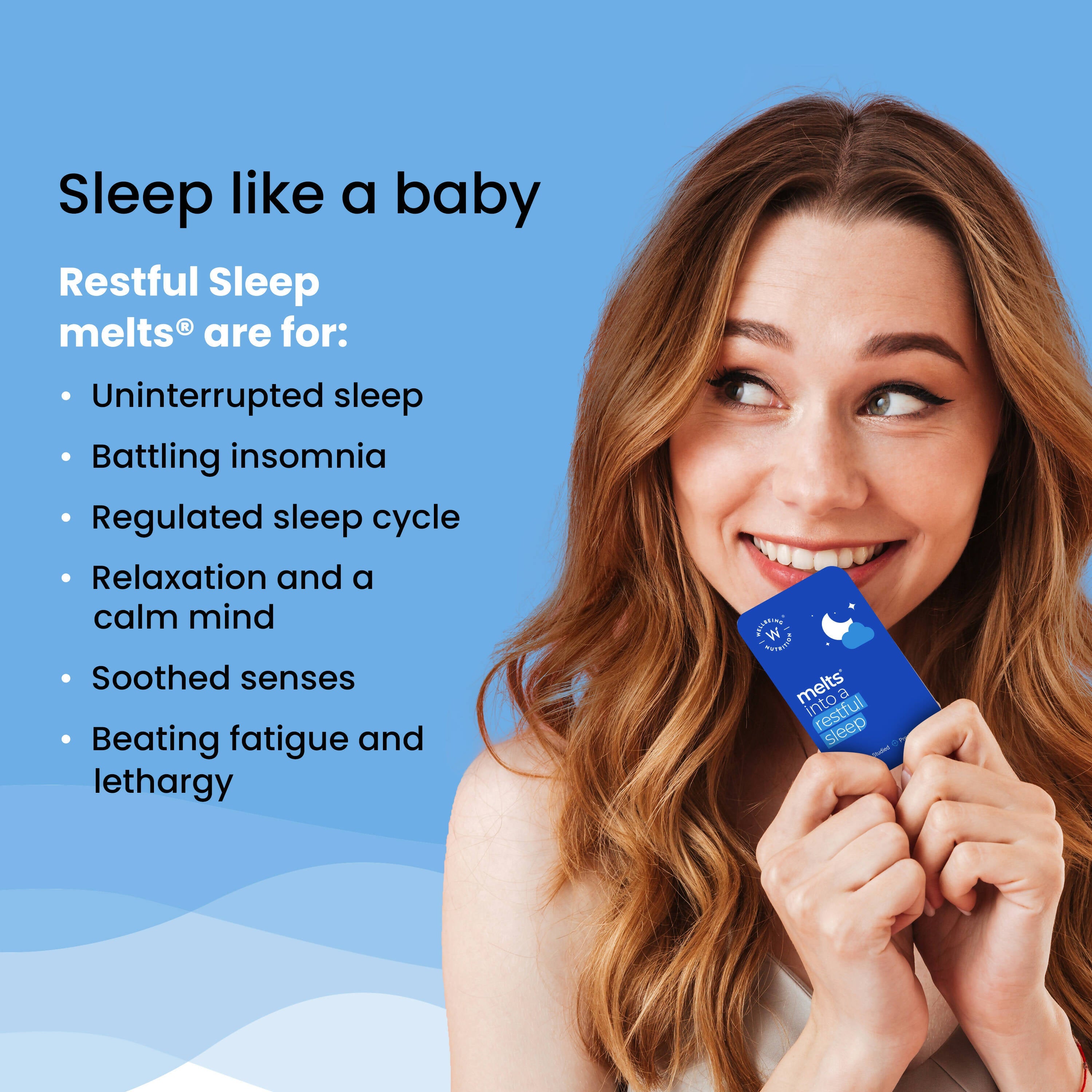 Wellbeing Nutrition Melts Restful Sleep Oral Strips-Calming Chamomile Lavender Flavor | Grab2Buy