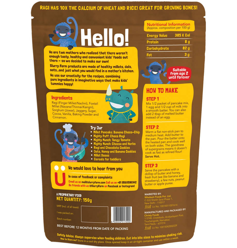 Slurrp Farm Chocolate Millet Pancake Mix | Grab2Buy