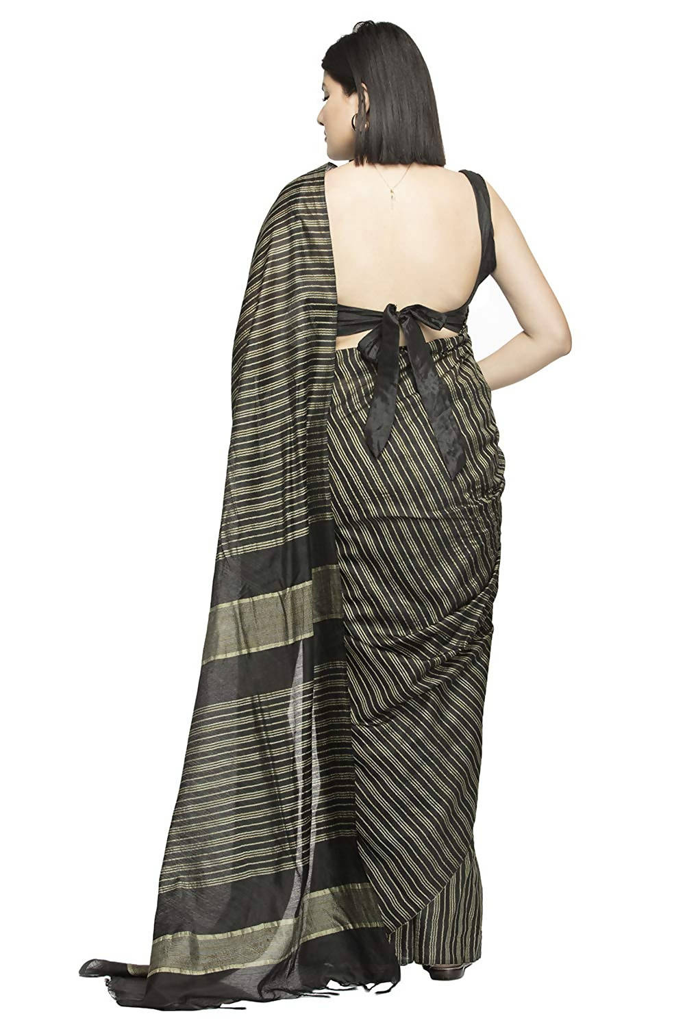 Mominos Fashion Black Color Bhagalpuri Saree | Grab2Buy