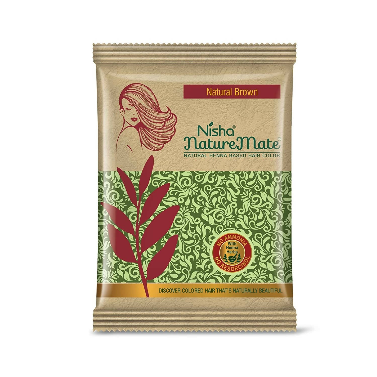 Nisha Nature Mate Henna Based Hair Natural Brown Color | Grab2Buy