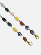 Multicolored Beaded Evil Eye Mask Chain - Ruby Raang | Grab2Buy