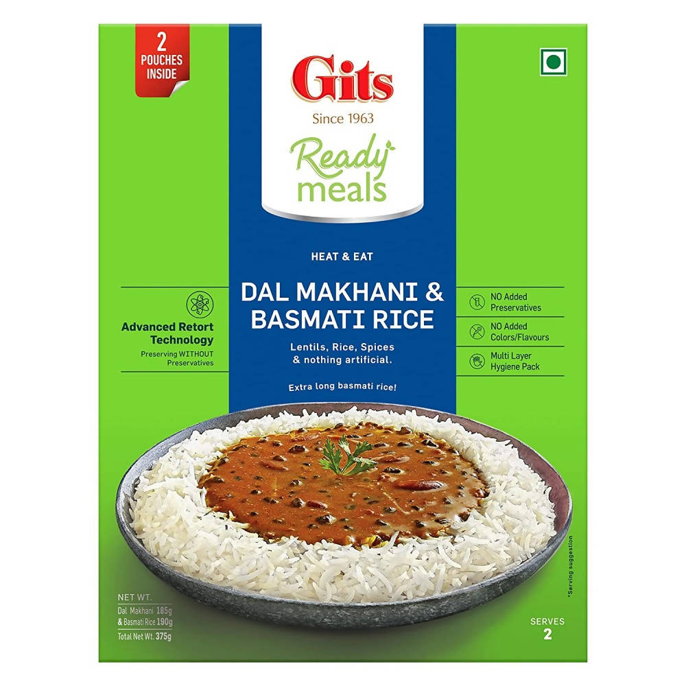 Gits Ready Meals Heat & Eat Dal Makhani & Basmati Rice | Grab2Buy