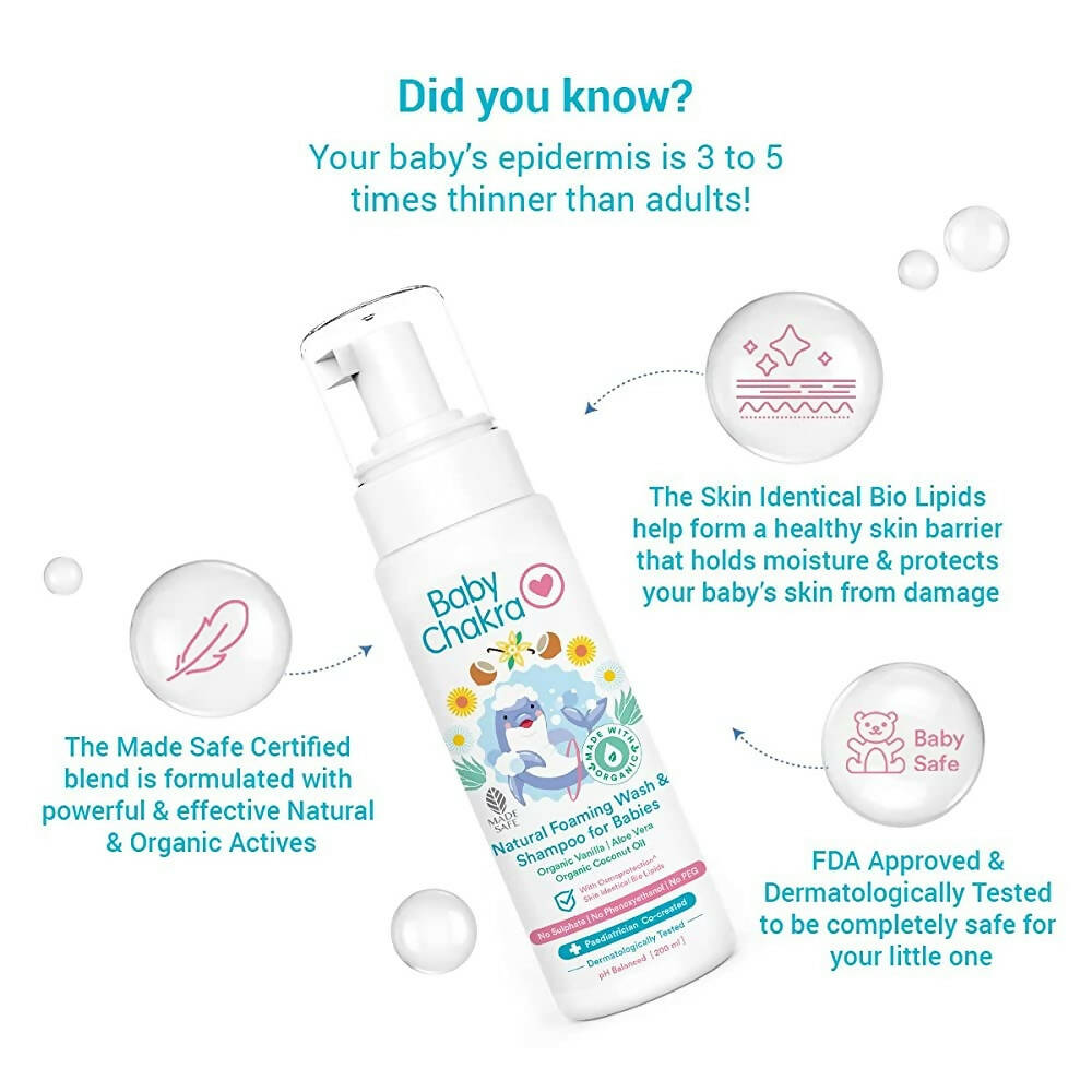 BabyChakra Natural Foaming Wash & Shampoo For Babies | Grab2Buy