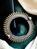 Joban Fashion Silver Brass Dual Tone Ethnic Antique Look Openable Kada