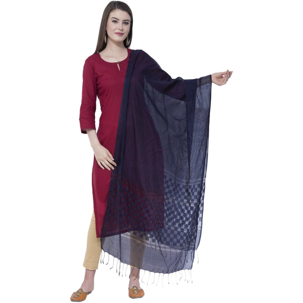 A R Silk Navy Blue Color Buta Cutting Dupattas and Chunnis | Grab2Buy