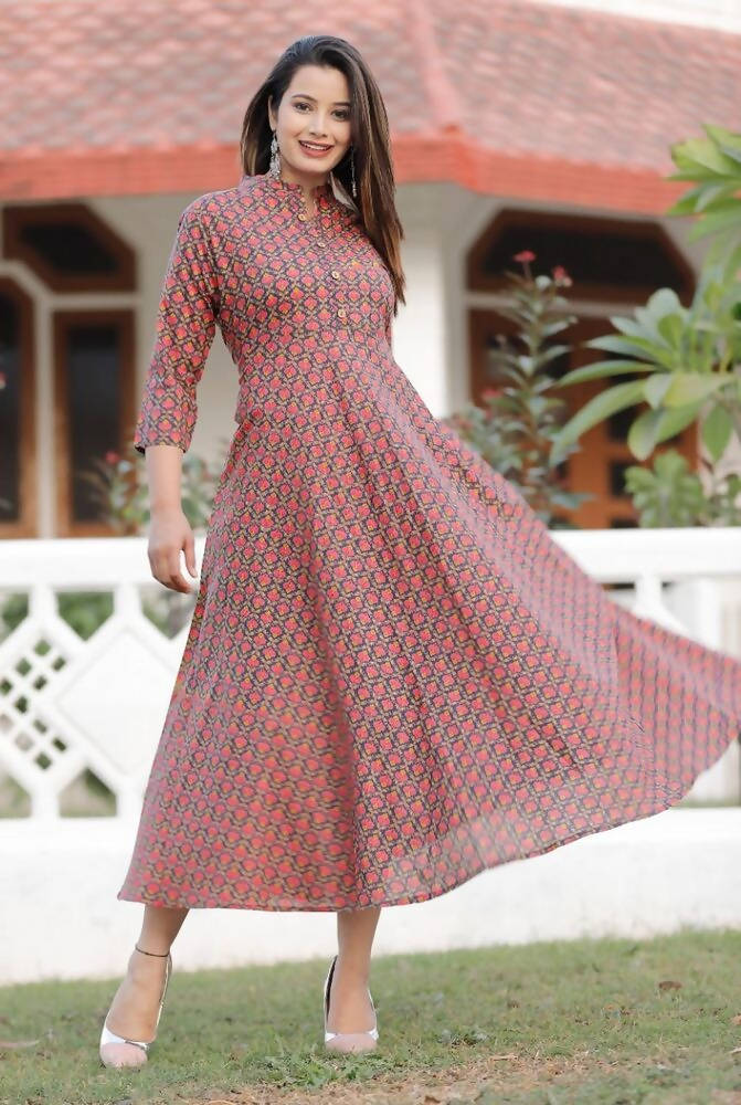 Vamika Cotton Grey Party Wear Kurti | Grab2Buy