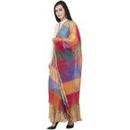 A R Silk Chanderi Multi Box Multi Box Multi Color Dupatta or Chunni | Grab2Buy