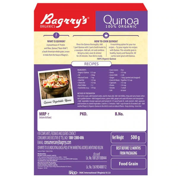 Bagrry's Organic Quinoa | Grab2Buy