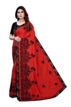 Vamika Red Dola Silk Embroidery Saree | Grab2Buy