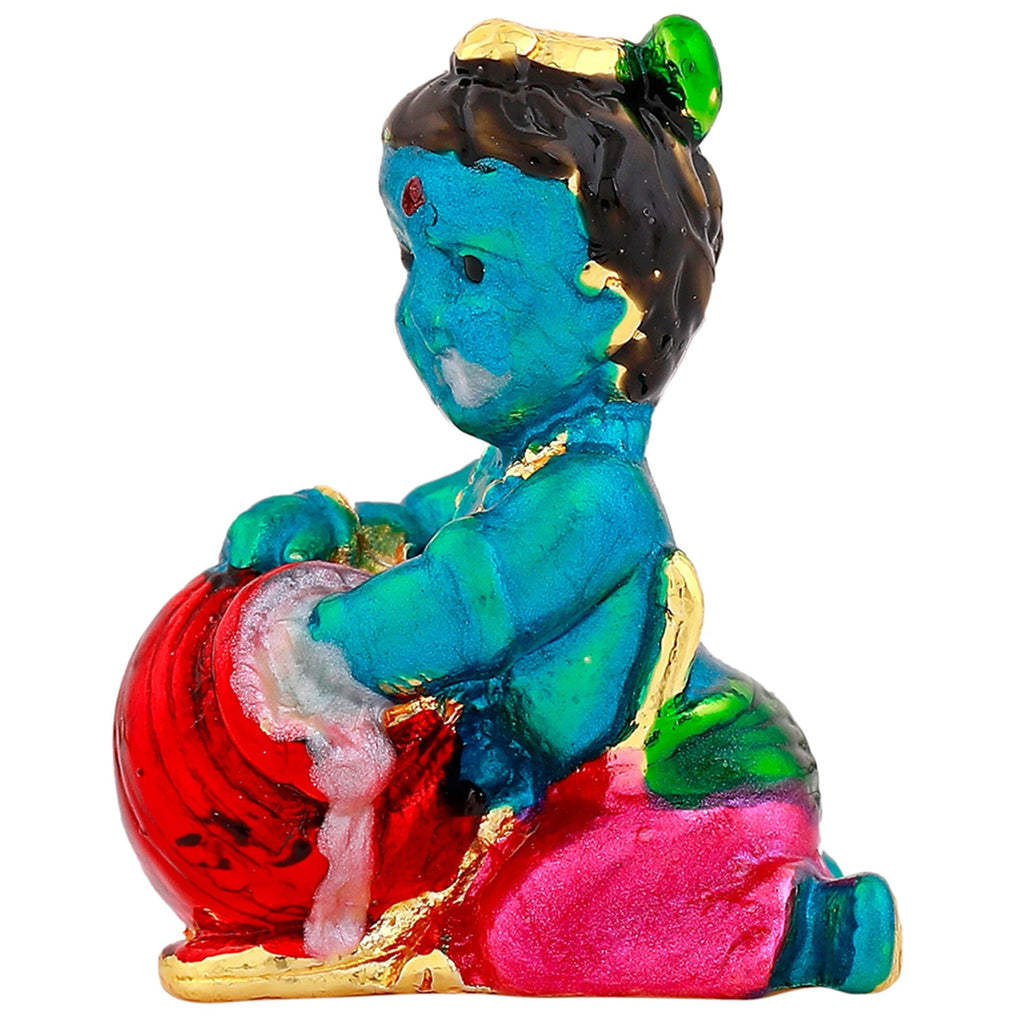Estele Gold-Polished Divine Lord Krishna Idol for Home/Car Decor | Grab2Buy
